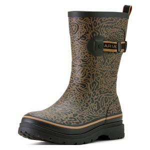 Womens Kelmarsh 9-in Mid Rubber Boot Ocelot Print - Item # 51129