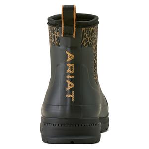 Womens Kelmarsh 6-in Shortie Rubber Boots Black/Ocelot - Item # 51130