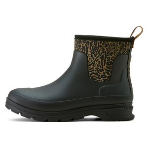 Womens Kelmarsh 6-in Shortie Rubber Boots Black/Ocelot - Item # 51130