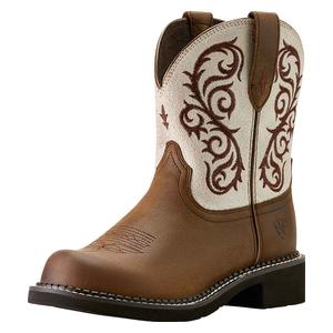 Fatbaby 8-in Heritage Lilah Cowgirl Boots Chocolate/Ivory - Item # 51131
