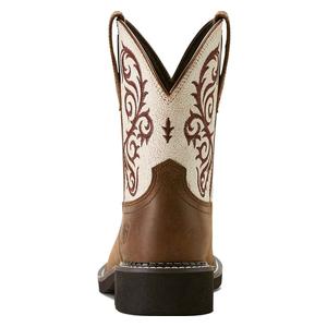 Fatbaby 8-in Heritage Lilah Cowgirl Boots Chocolate/Ivory - Item # 51131
