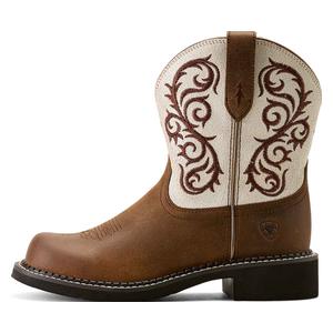 Fatbaby 8-in Heritage Lilah Cowgirl Boots Chocolate/Ivory - Item # 51131