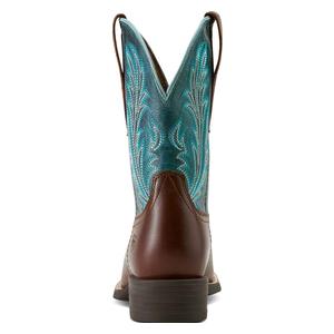 Round Up Filly 9-in Cowgirl Boots Oil Teak/Blue - Item # 51137