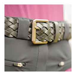 Kari Braided Wide Leather Womens Belt Black - Item # 51189