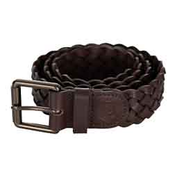 Kari Braided Wide Leather Womens Belt Chocolate Brown - Item # 51189