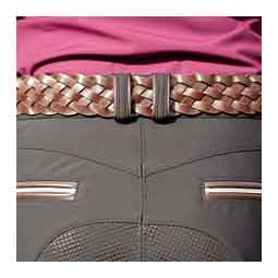 Kari Braided Wide Leather Womens Belt Chocolate Brown - Item # 51189