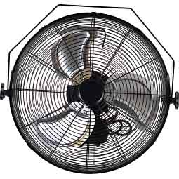 Wall-Mounted 3 Speed 18 in Indoor/Outdoor Fan Black - Item # 51191
