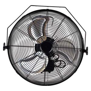 Wall-Mounted Waterproof 3 Speed 18-in Indoor/Outdoor Fan Black - Item # 51191