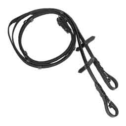 Horze Slender Intertwined Reins Black - Item # 51235