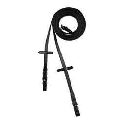 Horze Thin Reins with Rubber Inside Black - Item # 51244