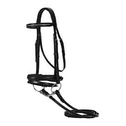 Equinavia Saga Dressage Crank Noseband Bridle with Reins Black - Item # 51249