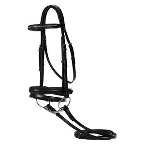 Equinavia Saga Dressage Crank Noseband Bridle with Reins Black - Item # 51249