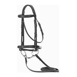 Equinavia Saga Padded Dressage Bridle with Reins Black - Item # 51250