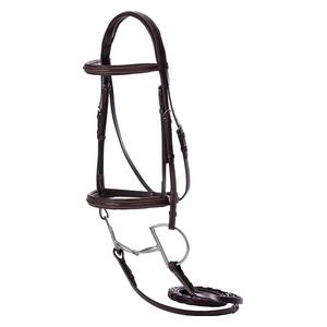 Equinavia Saga Fancy Stitched Hunter Bridle with Reins Chocolate Brown - Item # 51251