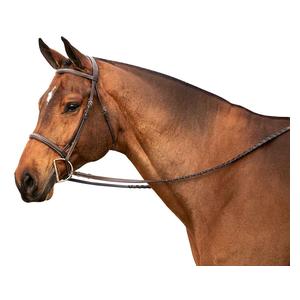 Equinavia Saga Fancy Stitched Hunter Bridle with Reins Chocolate Brown - Item # 51251