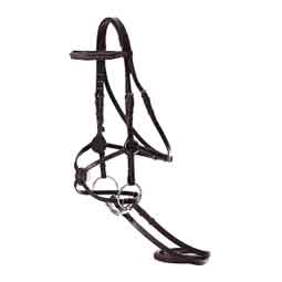 Equinavia Saga Fancy Stitched Figure 8 Bridle with Reins Chocolate Brown - Item # 51252