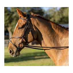 Equinavia Saga Fancy Stitched Figure 8 Bridle with Reins Chocolate Brown - Item # 51252
