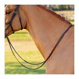 Equinavia Saga Web Rubber Reins Chocolate Brown - Item # 51259