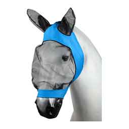Horze Soft Stretch Horse Fly Mask with Ears Blue - Item # 51268