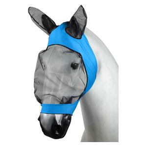 Horze Soft Stretch Horse Fly Mask with Ears Blue - Item # 51268
