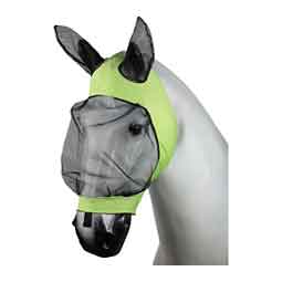 Horze Soft Stretch Horse Fly Mask with Ears Light Green - Item # 51268