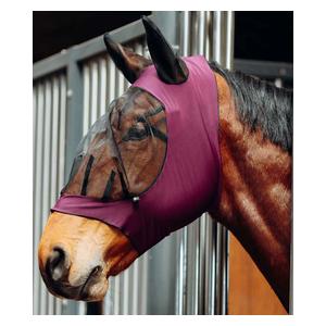 Horze Soft Stretch Horse Fly Mask with Ears Dark Red - Item # 51268