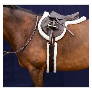 Equinavia Valkyrie Ultra Fleece Girth Ivory/Brown - Item # 51283