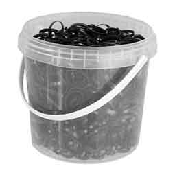 Horze Silicone Rubber Plaiting Band Black - Item # 51296