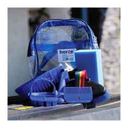 Horze Soft Grip Grooming Backpack Set Blue - Item # 51297
