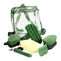 Horze Soft Grip Grooming Backpack Set Dark Green - Item # 51297