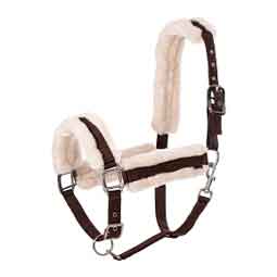 Equinavia Valkyrie Ultra Fleece Breakaway Horse Halter Ivory/Brown - Item # 51328