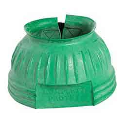 Double Closure No-Turn Rubber Horse Bell Boots Green - Item # 51360