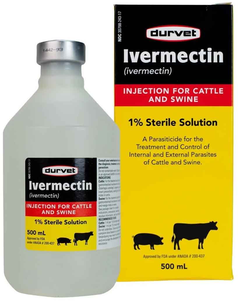 Valley Vet - Ivermectin Injection 1% for Cattle and Swine Durvet ...