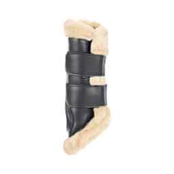 Vali Ultra Fleece Brushing Horse Boots Black/Natural - Item # 51385