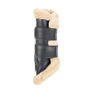 Vali Ultra Fleece Brushing Horse Boots Black/Natural - Item # 51385