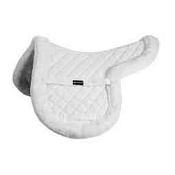 Eidsvoll Ultra Fleece Trimmed Horse Show Saddle Pad White - Item # 51405