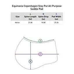 Copenhagen Stay Put All-Purpose Horse Saddle Pad White - Item # 51415