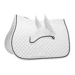 Voss All-Purpose Horse Saddle Pad and Bonnet Set White/Black - Item # 51420
