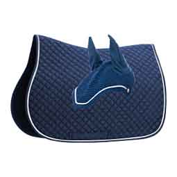 Voss All-Purpose Horse Saddle Pad and Bonnet Set Bluestone/White - Item # 51420