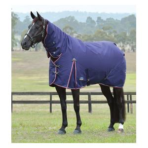 Comfitec Essential Turnout Medium Horse Blanket with Combo Neck Navy/Burgundy - Item # 51587