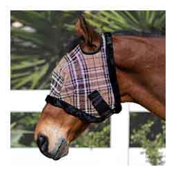 Fly Mask with Fleece Trim Black Plaid - Item # 51614