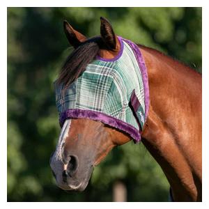 Horse Fly Mask with Fleece Trim Imerial Jade - Item # 51614