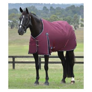 Comfitec Essential Turnout Heavy Horse Blanket with Standard Neck Burgundy/Navy - Item # 51618