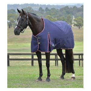 Comfitec Essential Turnout Medium Horse Blanket with Standard Neck Navy/Burgundy - Item # 51620