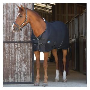 Anti-Static Fleece Cooler Standard Neck Horse Sheet Black/Silver - Item # 51650