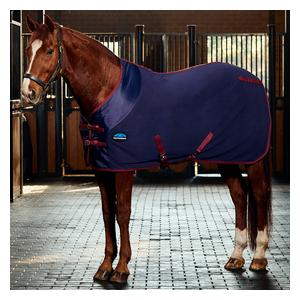 Anti-Static Fleece Cooler Standard Neck Horse Sheet Navy/Burgundy - Item # 51650