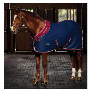 Opulence Horse Show Sheet with Standard Neck Navy/Burgundy - Item # 51655