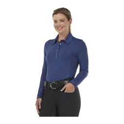 In a Snap Long Sleeve Womens Equestrian Clinic Shirt Lapis - Item # 51788
