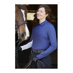 In a Snap Long Sleeve Womens Equestrian Clinic Shirt Lapis - Item # 51788