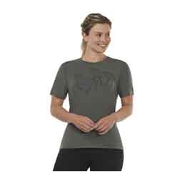 On the Double Horse Womens T-Shirt Sagestone - Item # 51792